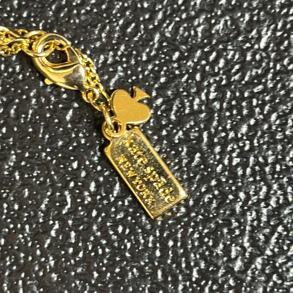 Kate Spade Initial A One In A Million Corcle Dainty Pendant Gold Tome Necklace